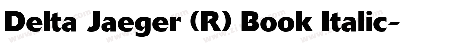 Delta Jaeger (R) Book Italic字体转换